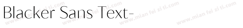 Blacker Sans Text字体转换